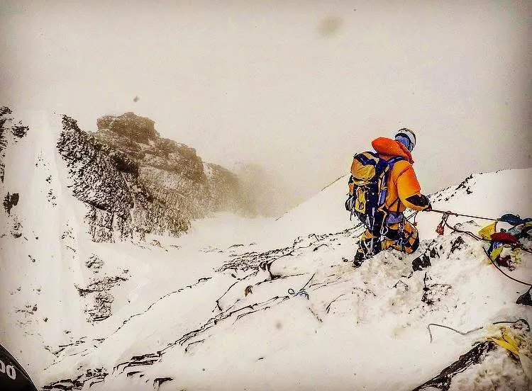 Below the summit of Lhotse